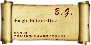 Bergh Grizeldisz névjegykártya